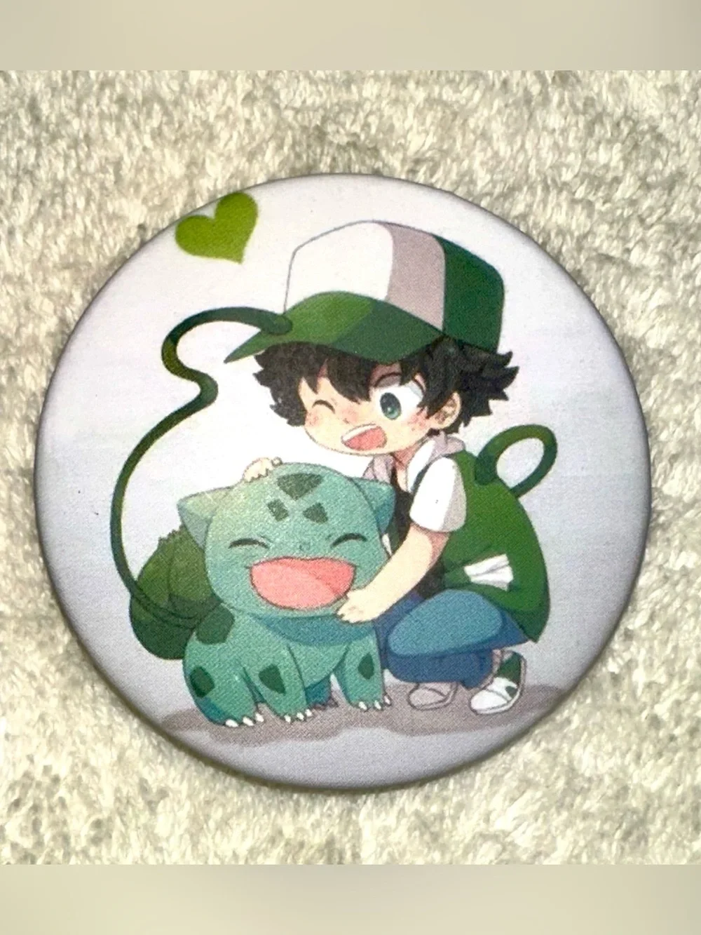 MHA x Pokemon Anime Crossover Pin Button Lot Deku Bakugo Todoroki Cute Merch